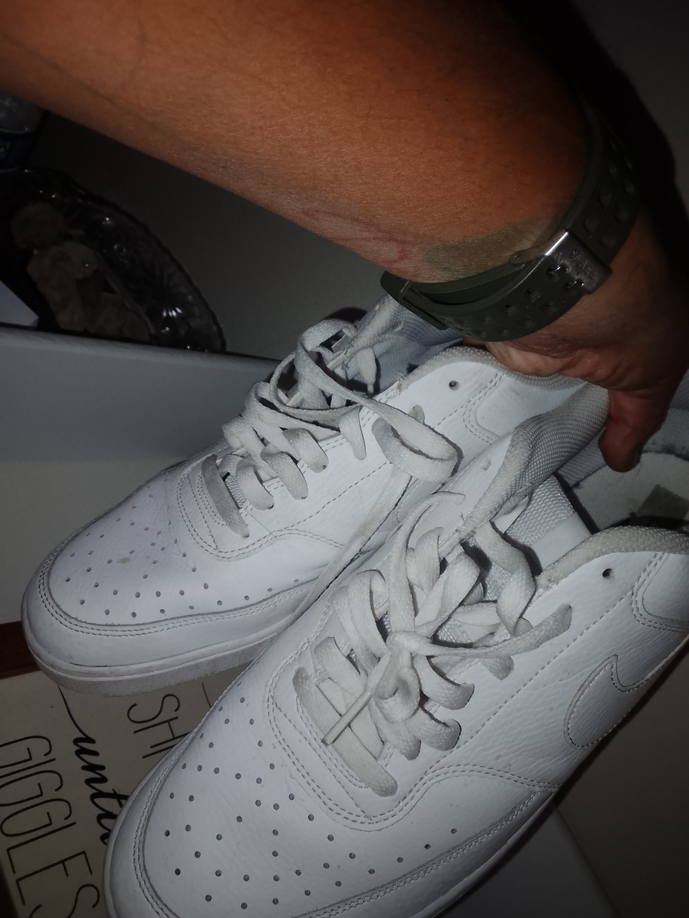 Nike White Low-Top Men's Leather Sneakers